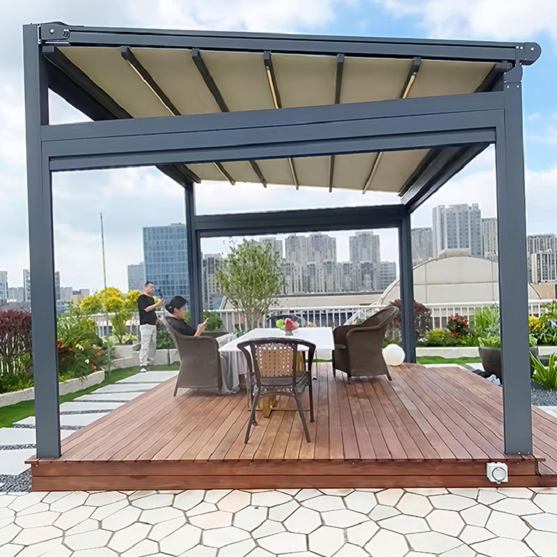 Aluminium Pergola With Adjustable Louvers